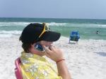 phone at the beach