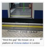 Mind the Gap sign in subway